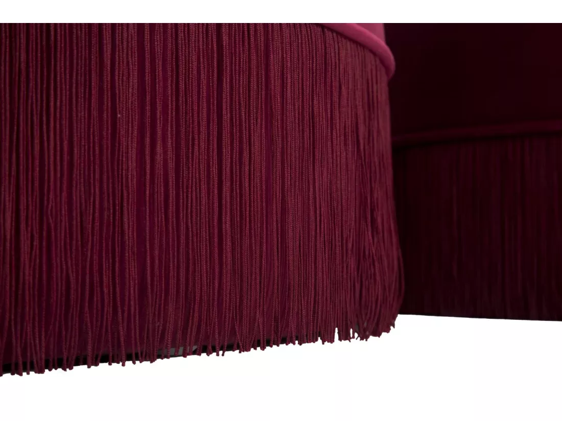 Lot de 2 poufs de rangement en tissu violet Ø 71x41-55x33 cm