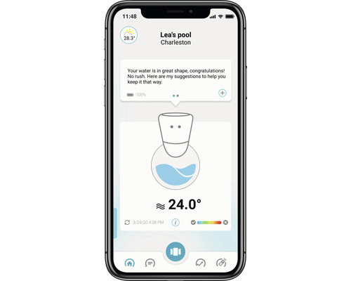 Slimme zwembadsensor Zout Ondilo ICO