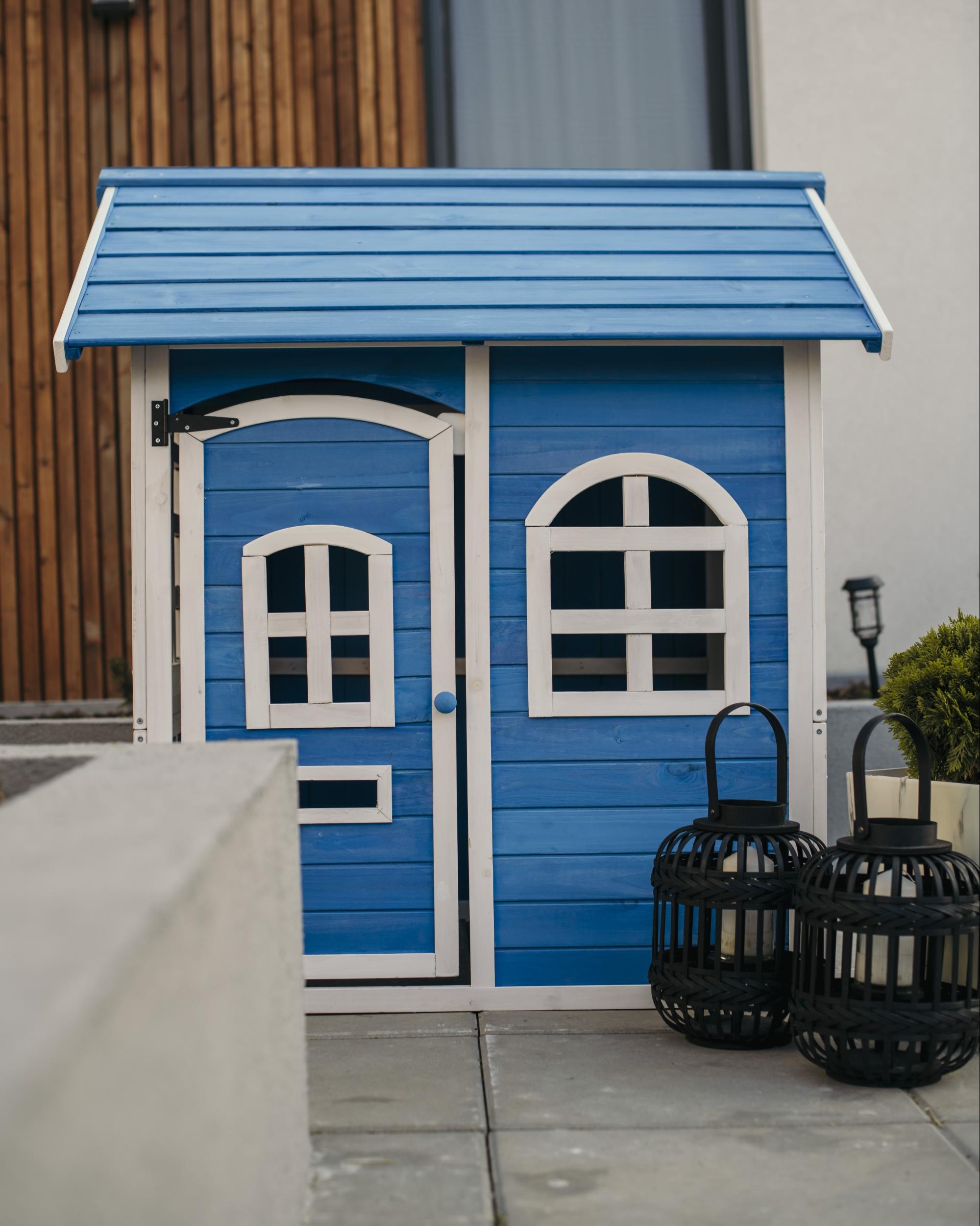 Tuin speelhuisje KOKKONI Dennenhout Blauw