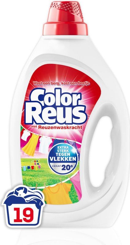 Color Reus Gel - Vloeibaar Wasmiddel - Gekleurde Was - Voordeelverpakking - 6 x 19 Wasbeurten