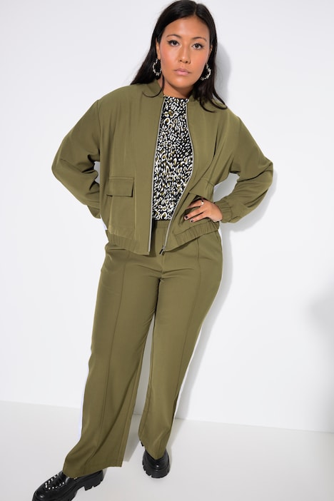 Blouson, cropped, weiter Langarm, Seiteneinsatz