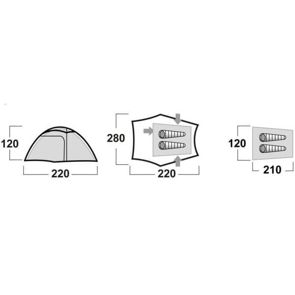 Tente bivouac HUSKY SAWAJ TRITON 2 GREEN