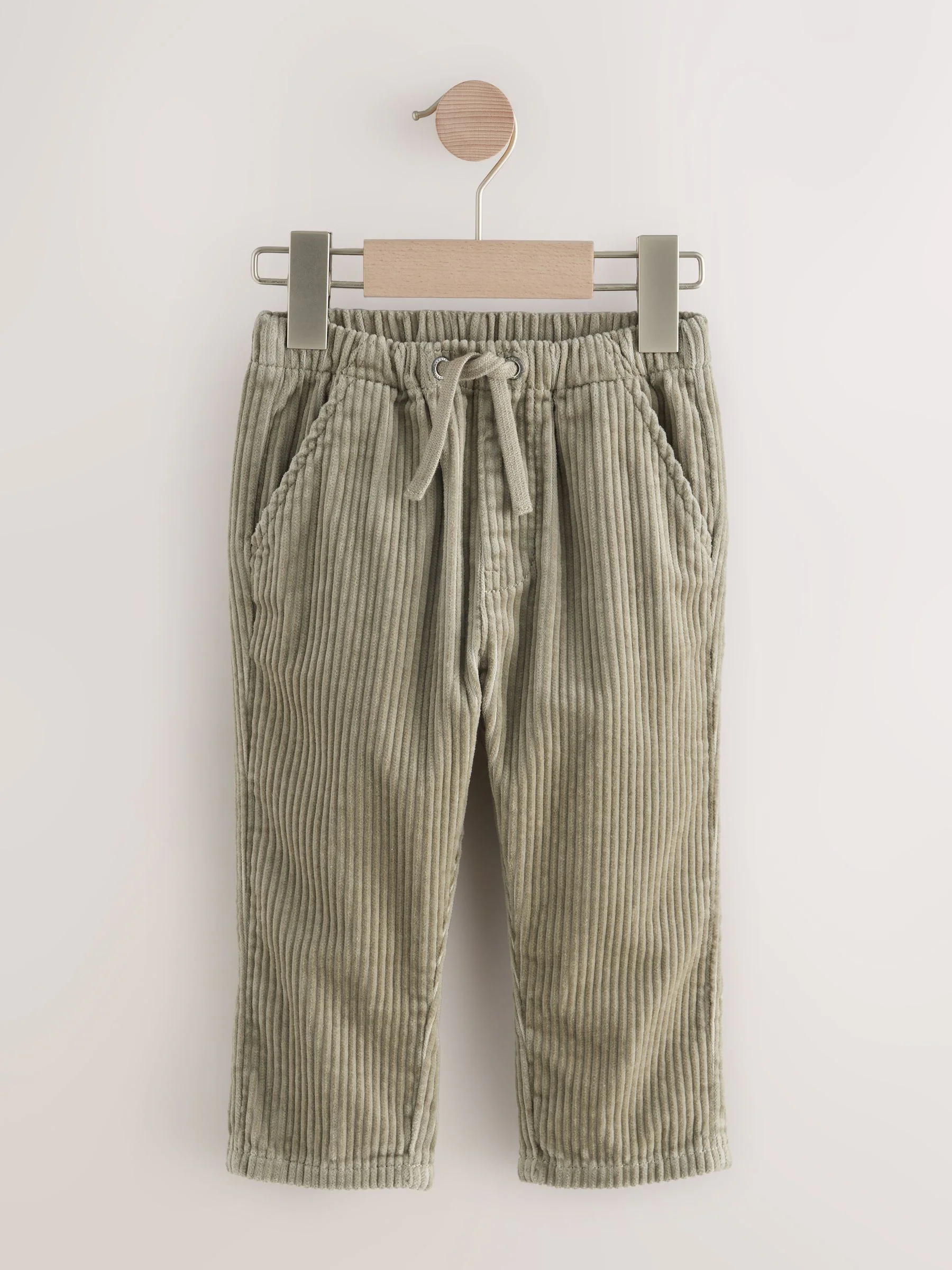 Grijs-groen - Corduroy instapbroek (3mnd-7jr)