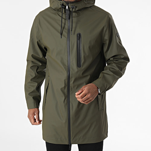 Veste Longue Imperméable T3177 Vert Kaki