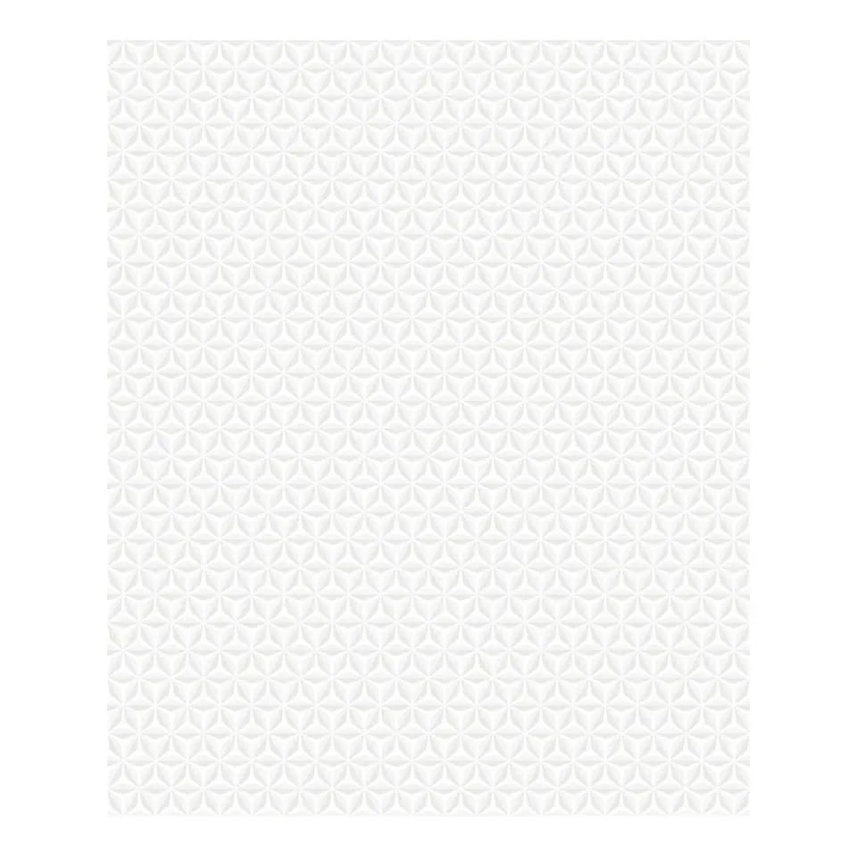Dutch Wallcoverings - Hexagone dessin helderwit - 0,53x10,05m