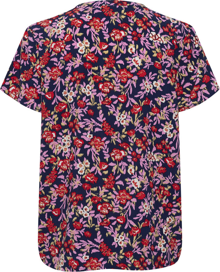 Saint Tropez TikkaSZ Blouse Hibiscus backyard floral