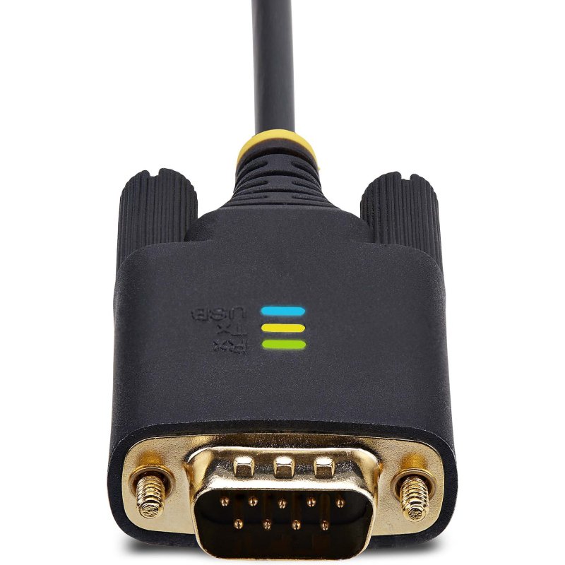 StarTech.com Câble USB vers Série de 2m, Rétention COM, Vis/Écrous Interchangeables, Câble Adaptateur USB vers Série, USB-A vers DB9 RS232, FTDI IC, Protection ESD, Windows/macOS/Linux