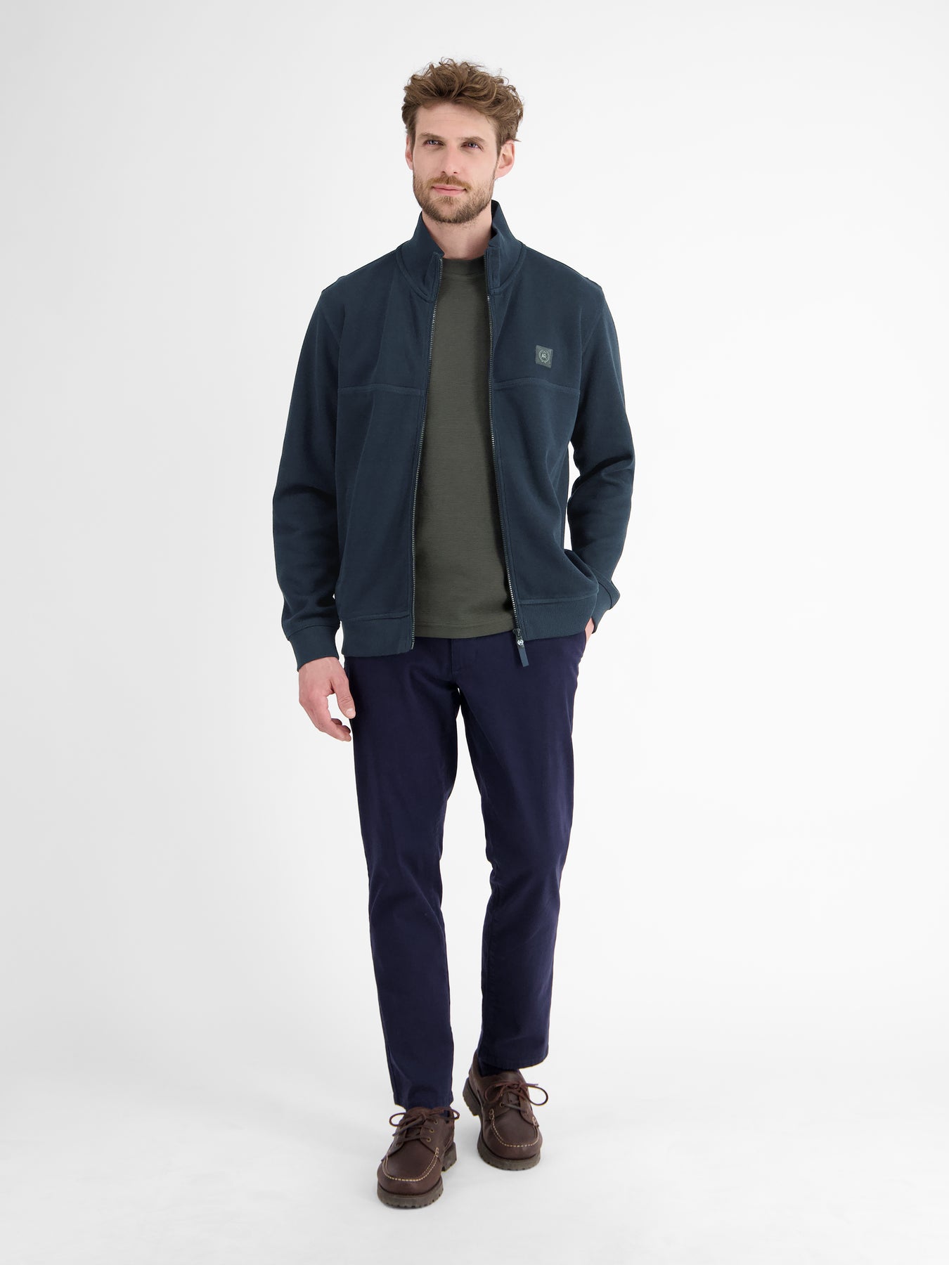 Sweatjacke, sportiv gerippt