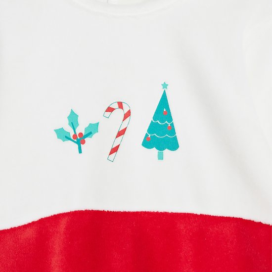 Noël Pyjama   Rouge Santa        de               P'tit bisou