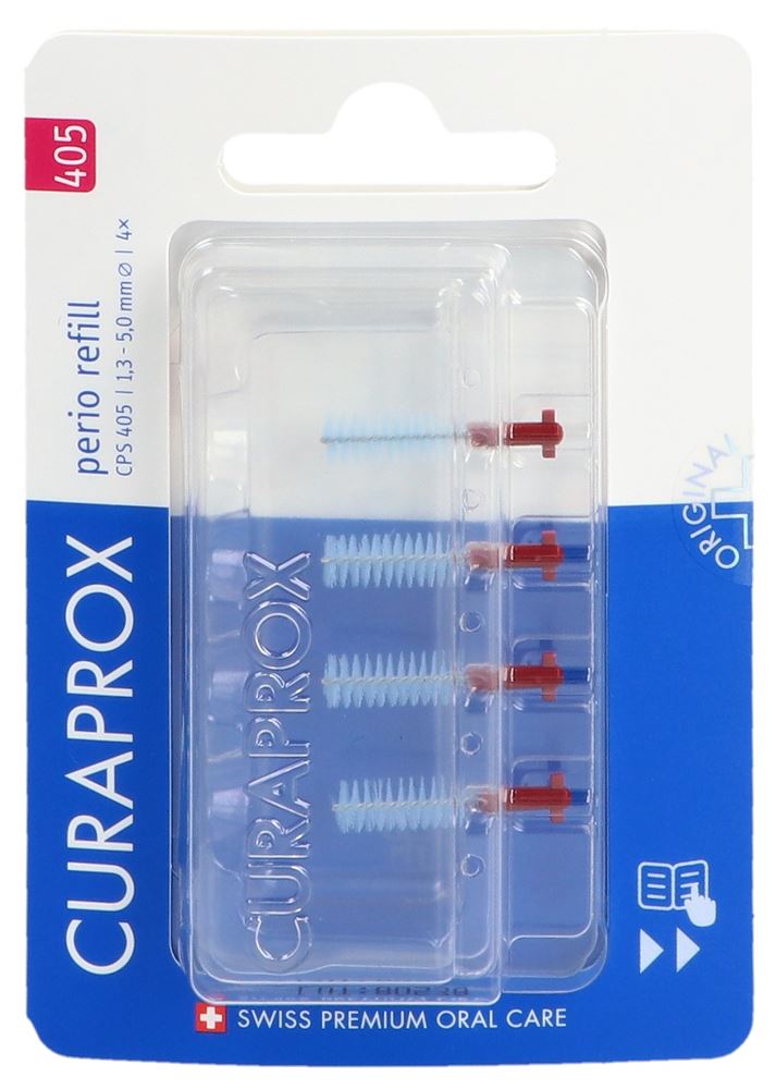 CURAPROX CPS 405 Perio refill 4x Kirsch rot Blist 1 Stk