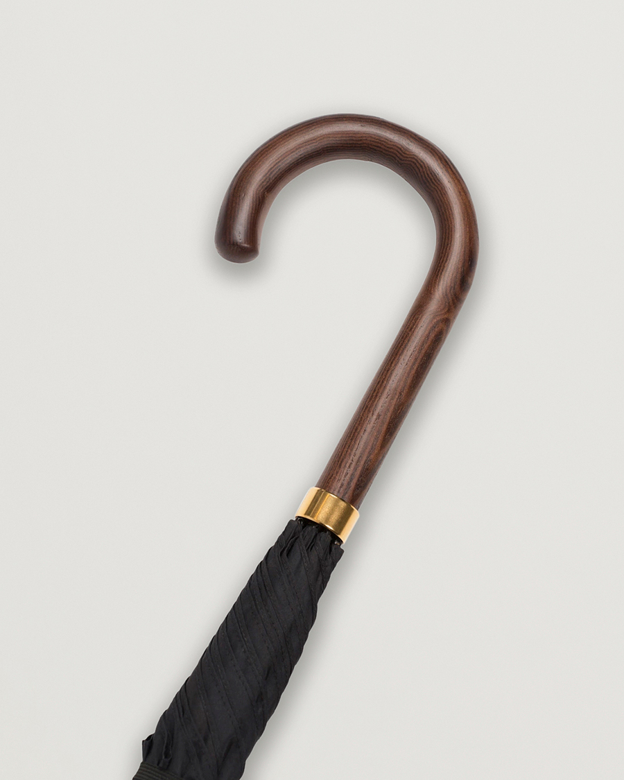 Fox Umbrellas Polished Hardwood Umbrella Black