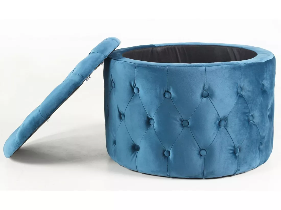 Pouf Rond Design en Velours 