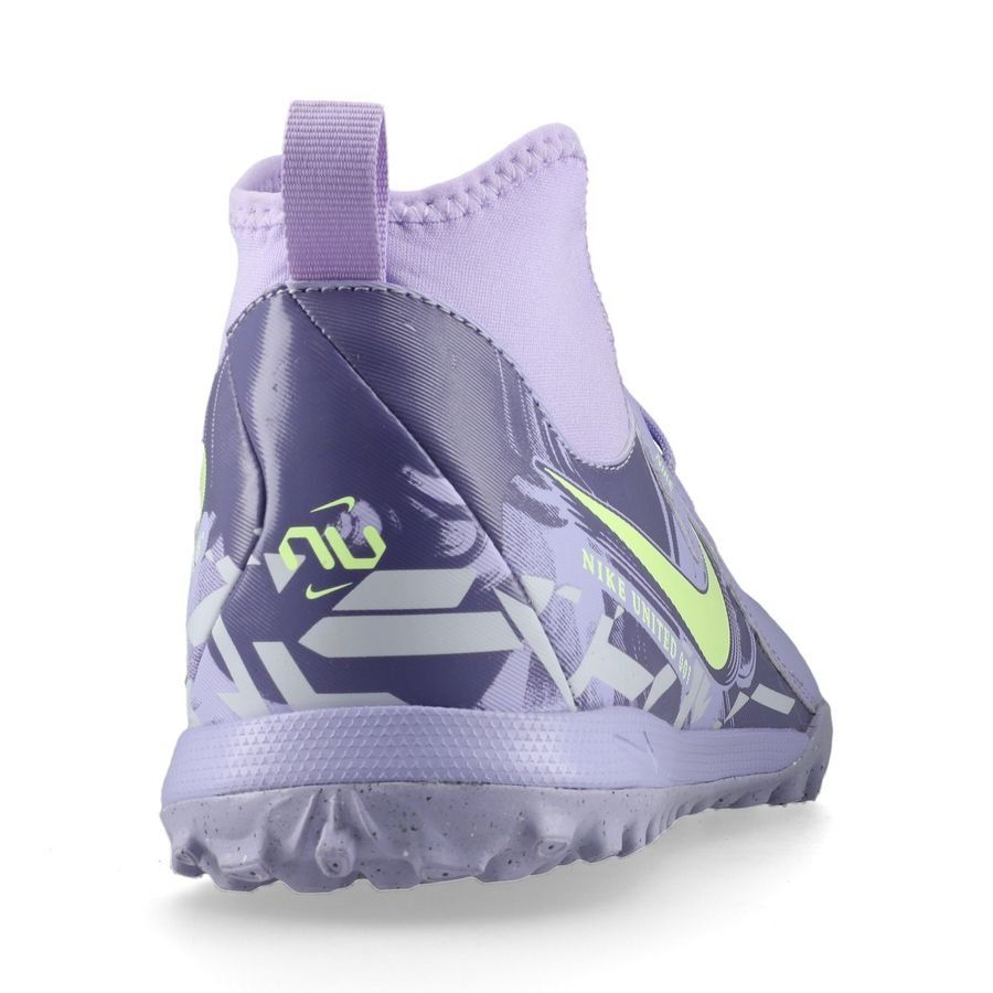 Nike Phantom Luna II Academy TF United - Purple Agate/Jaune Fluo Enfant
