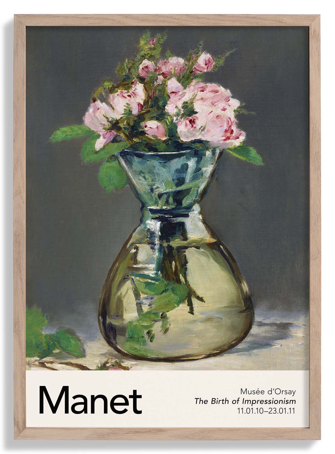 Moosrosen in einer Vase von Manet Ausstellung