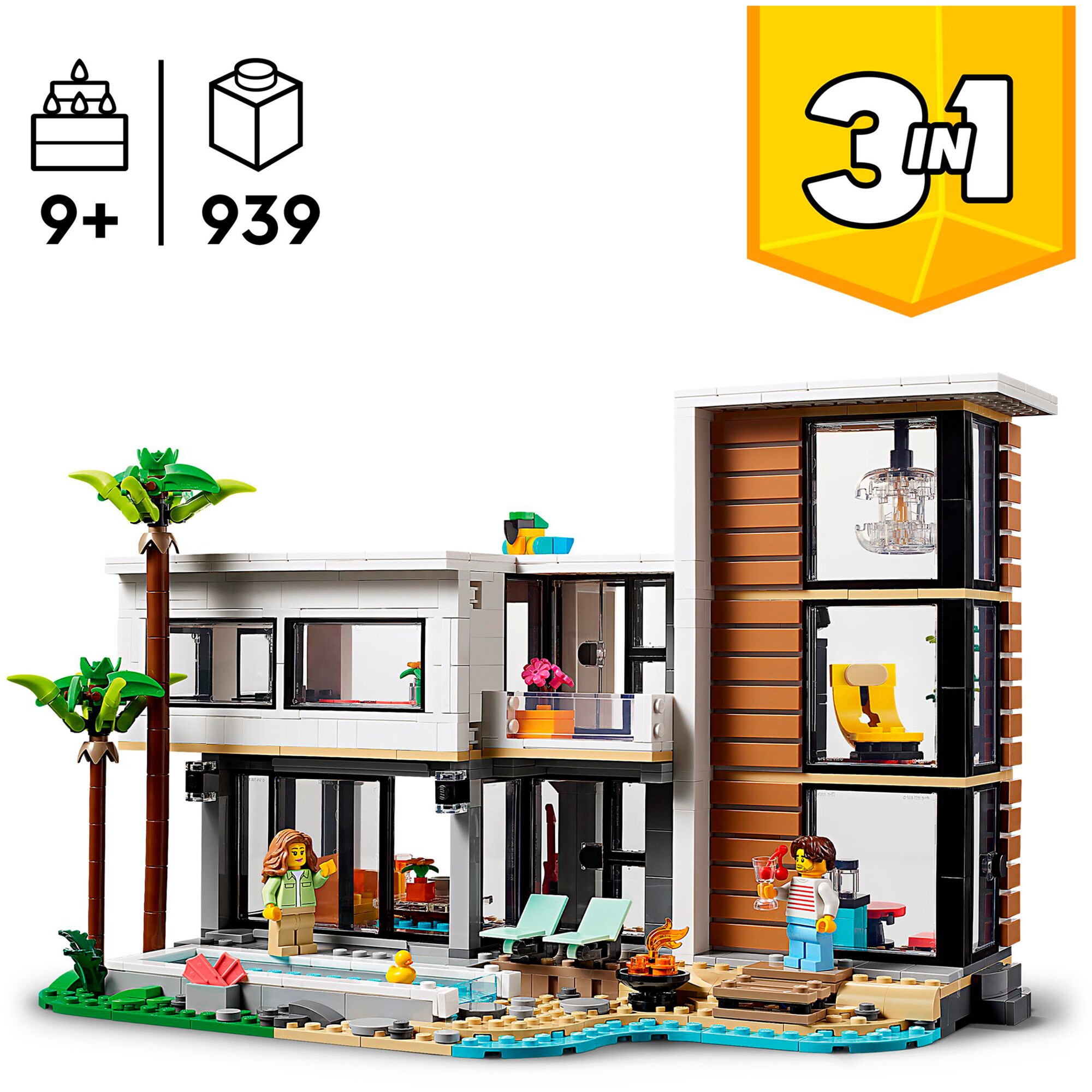 LEGO Konstruktionsspielzeug Creator 3-in-1 Modernes Haus