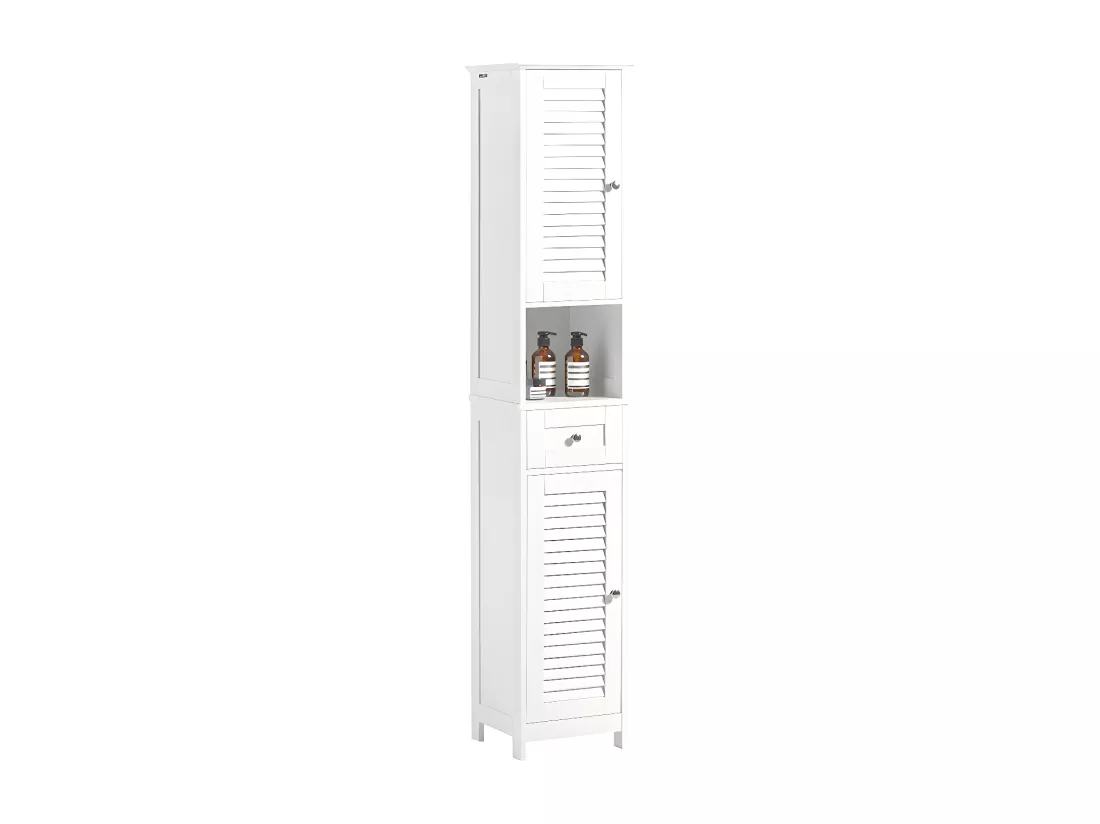Meuble Colonne de Salle de Bain Armoire haute Meuble rangement, FRG236-W