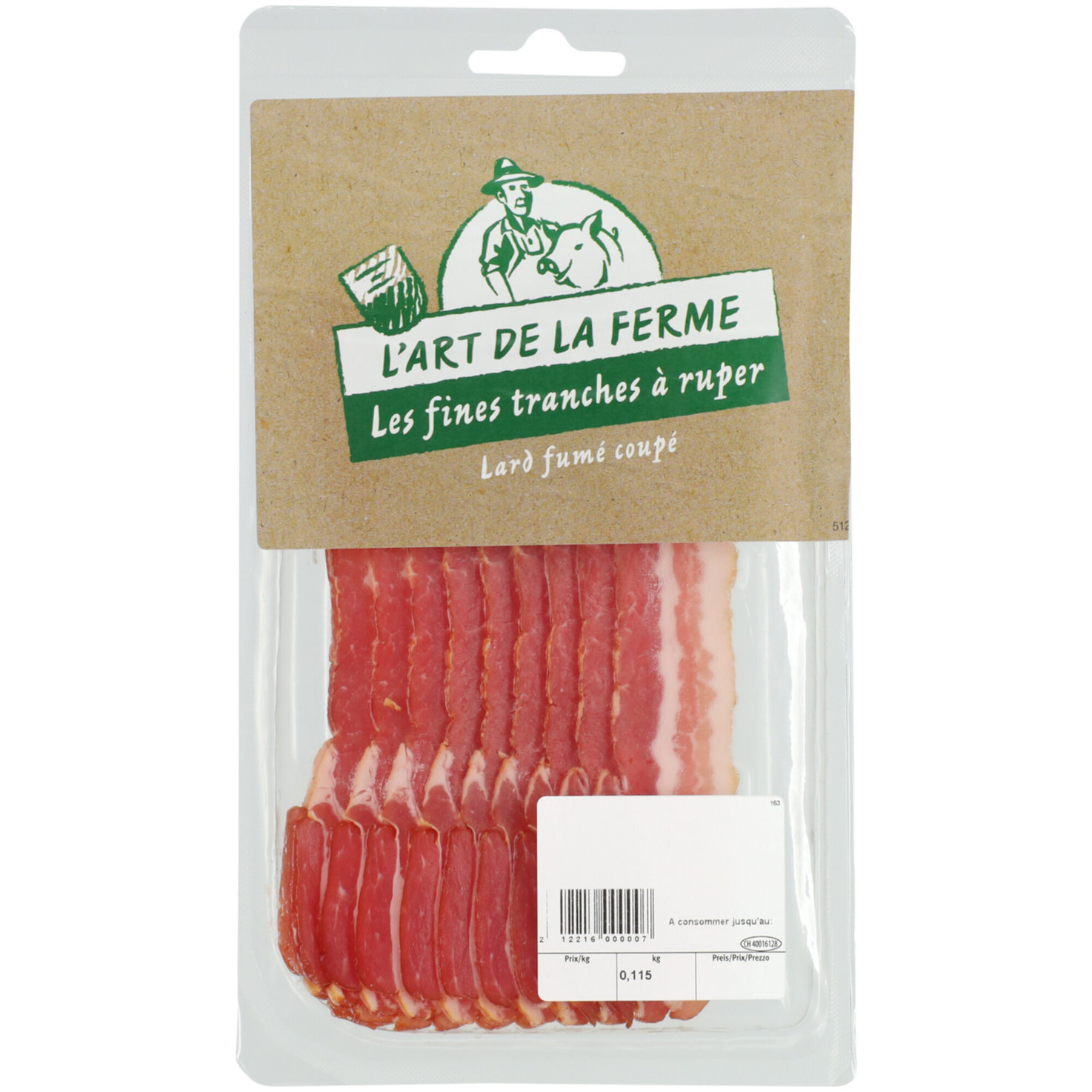 Suter Lard fumé coupé ca. 120g