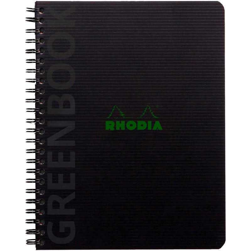Cahier spirale Rhodia Greenbook A5+ -16 x 21 cm - 5 X 5 - 160 pages