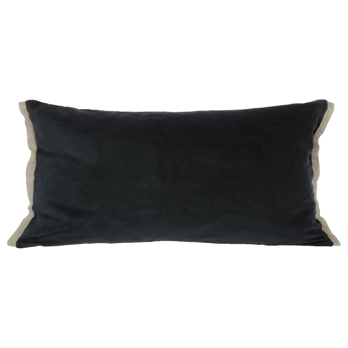 En Fil d'Indienne Housse de coussin Medicis velours beluga - 45x100 cm
