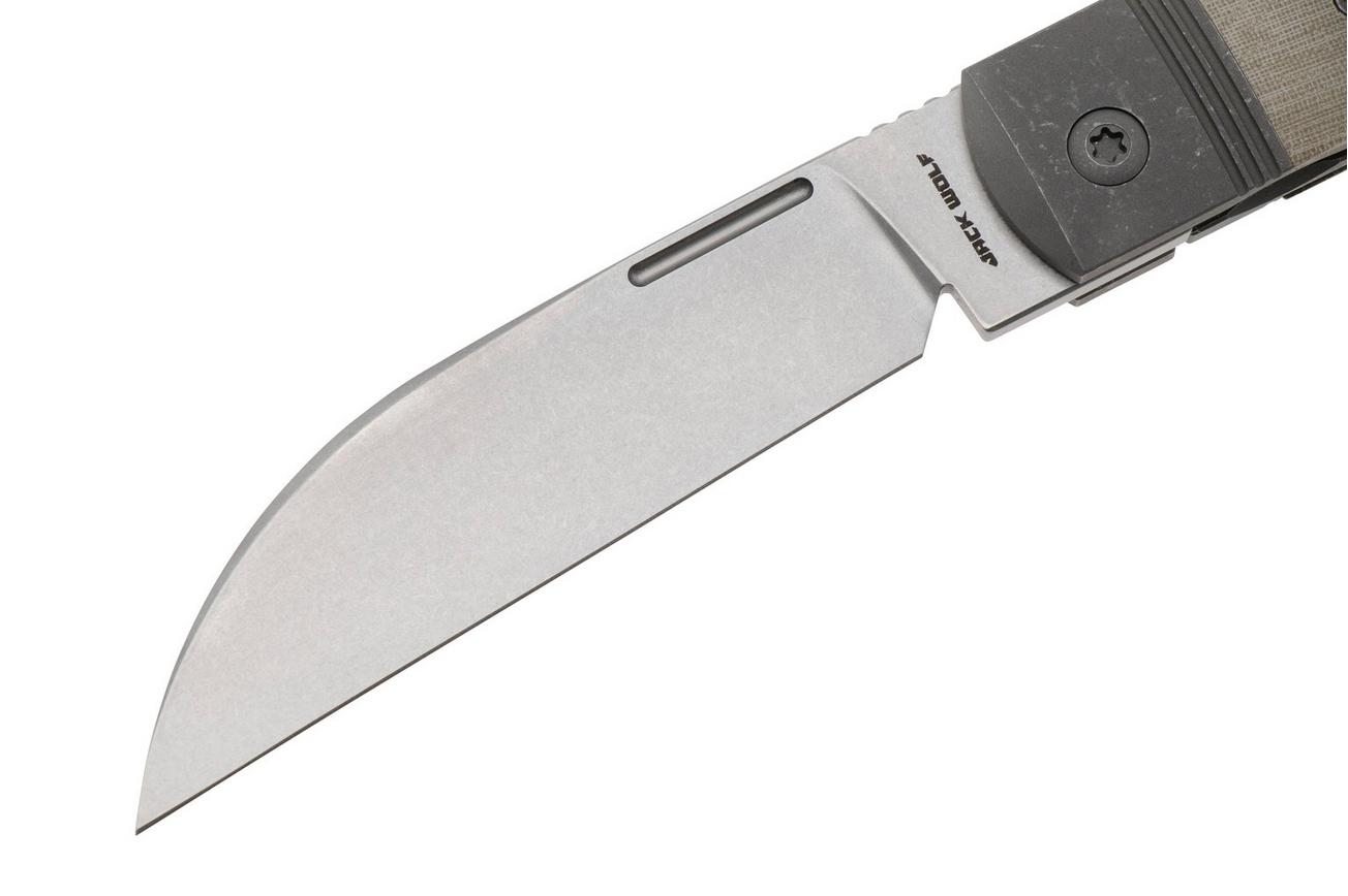 Jack Wolf Diamondback Jack DIAMO-01-LIN-MIC-GRN Green Linen Micarta, zakmes