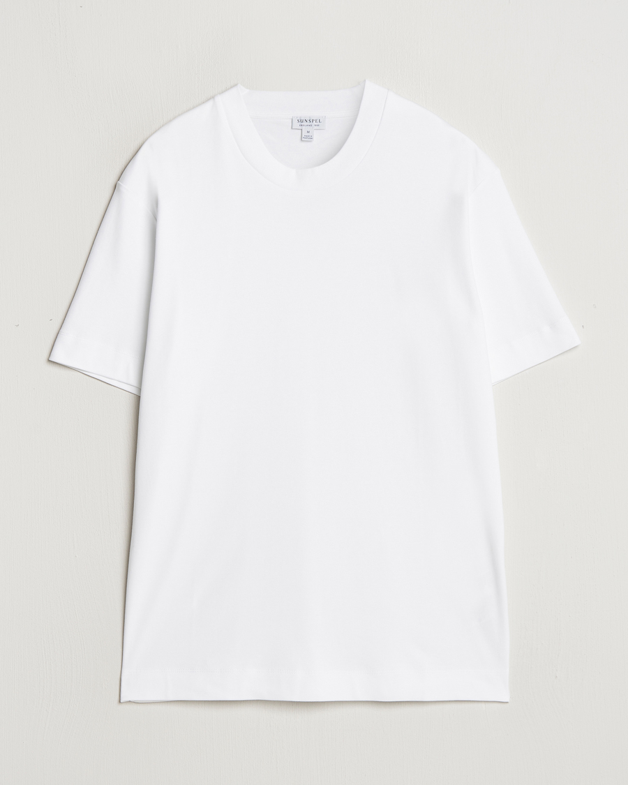 Sunspel Heavy Weight Supima Cotton T-Shirt White