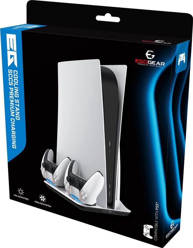 EgoGear - Oplaadstation - Geschikt voor PS5 - Koeling - USB-C
