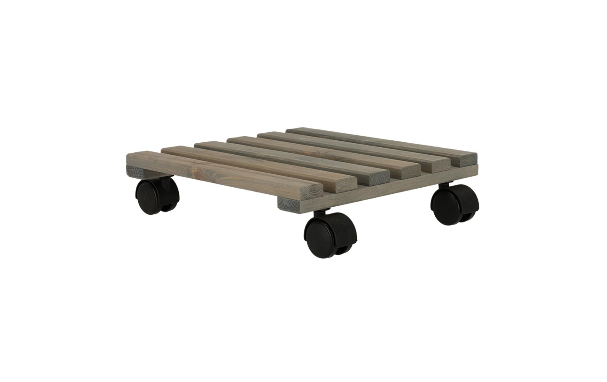 Rolleruntersetzer Quadratisch L Grau/SchwarzPflanzentrolley