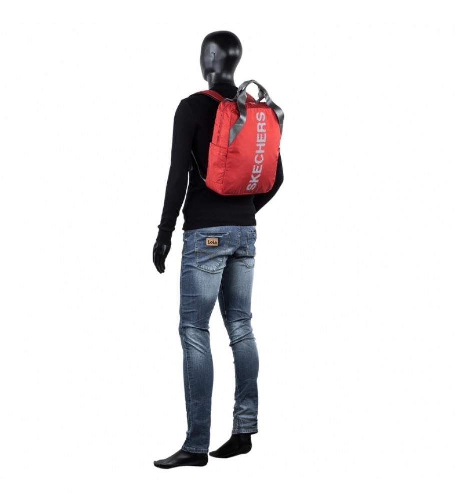 Mochila Skechers Unissex Griffinc S901 vermelha - 39x30x10cm -
