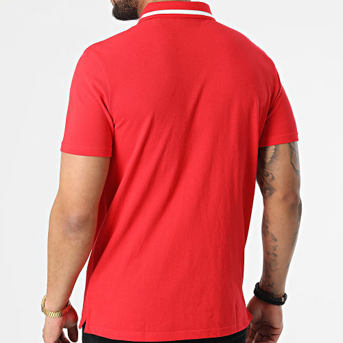 Polo Manches Courtes Retro Shield Pique 2002015 Rouge