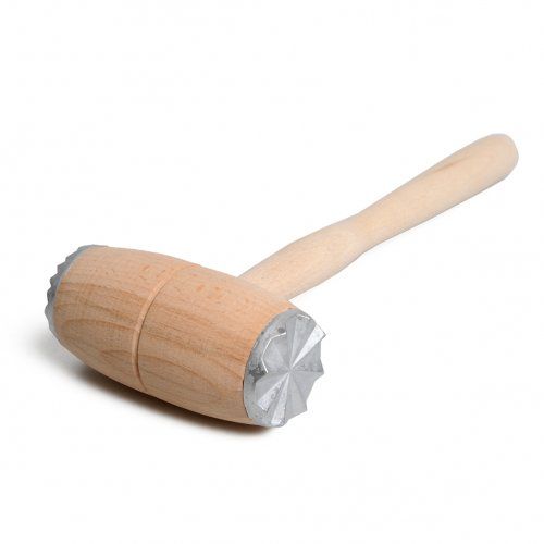 Vleeshamer, beukenhout met aluminum