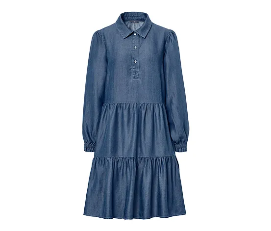 Jeanskleid mit Puffärmeln