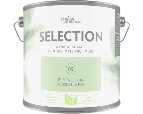 Premium muurverf Stijl Kleur SELECTIE 05 conserveermiddelvrij Godin van de Vrede 2,5 L