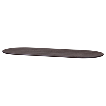 WOOOD tafelblad Tablo ovaal mid brown 24 mm 220x90 cm