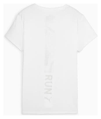 Maillot manches courtes Puma Run Favourite Graphic Blanc Femme
