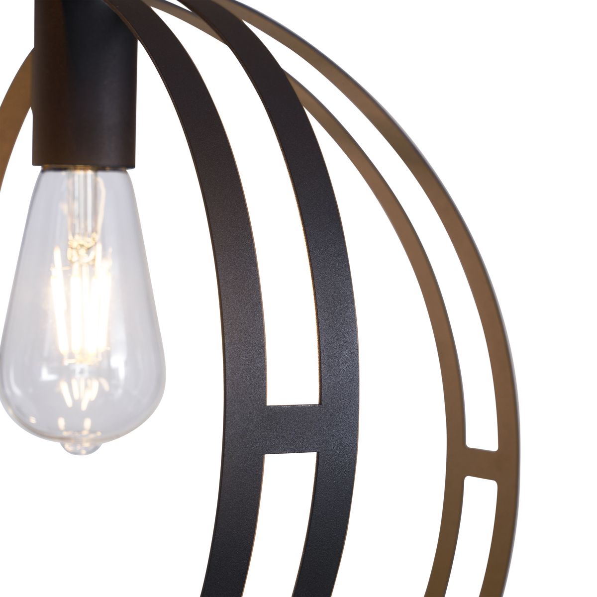Design hanglamp zwart langwerpig 3-lichts - Indu