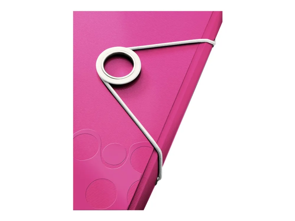 Leitz WOW - 3-folds mappe - rygbredde: 15 mm - for A4 (210 x 297 mm) - kapacitet: 150 ark - metallisk pink