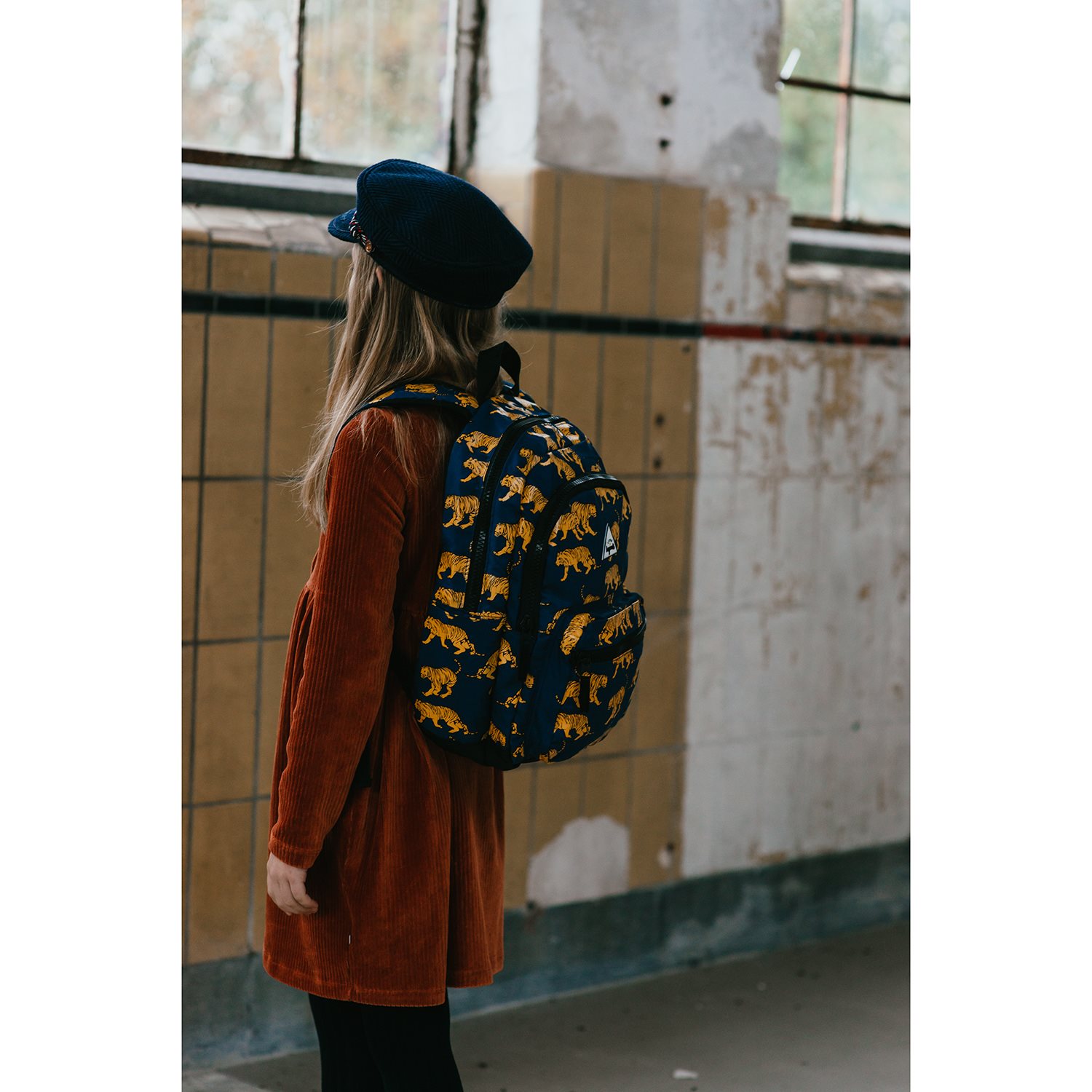 Little Legends Tiger navy blue Backpack L donker blauw