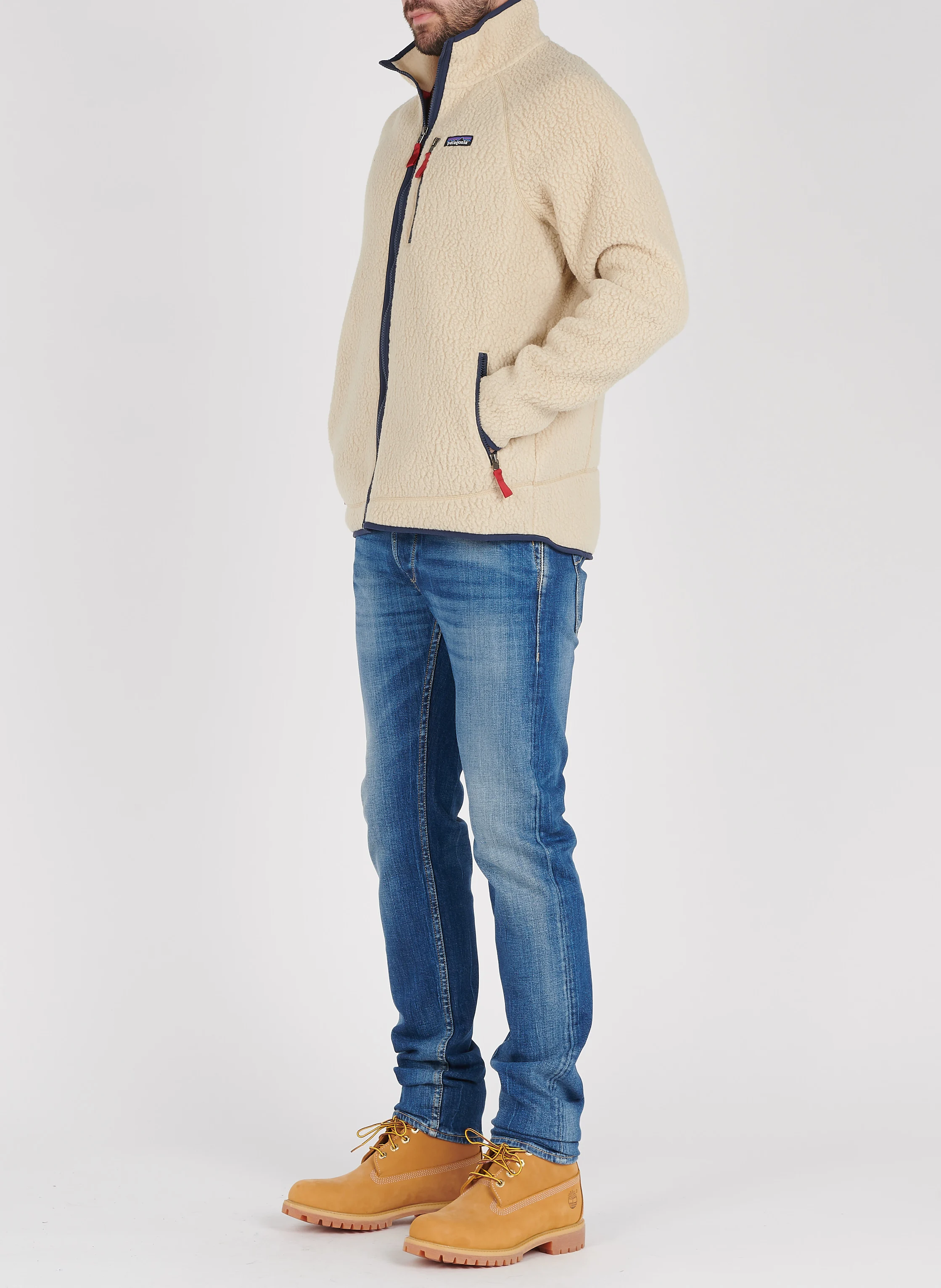 Polaire col montant texturée | Beige
