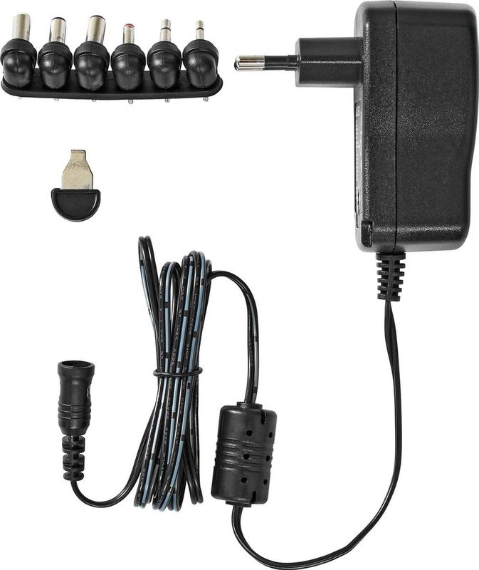 Allteq - Universele AC/DC Adapter - Zwart - 1000mA - 1.8 meter