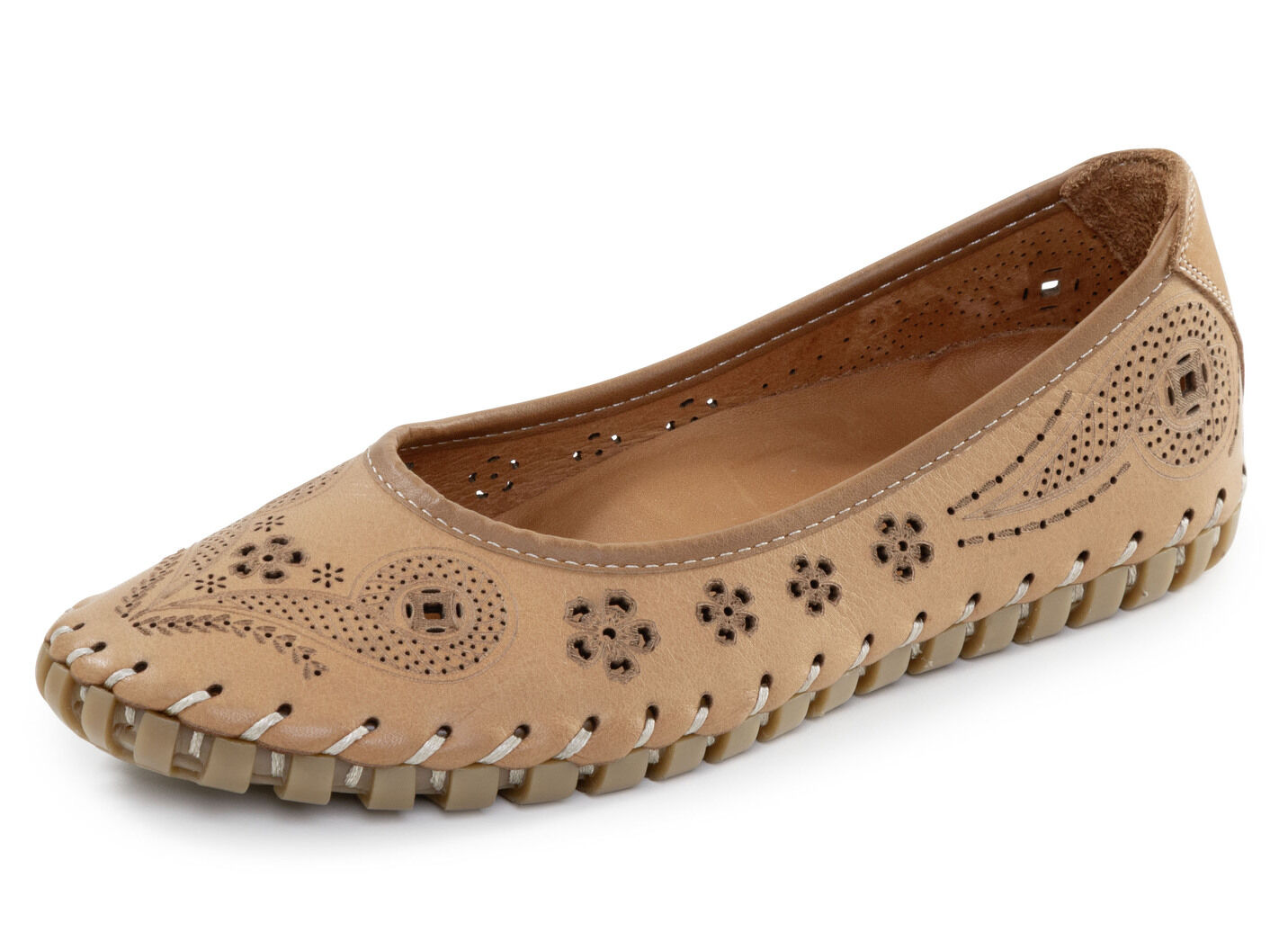 ELENA EDEN, sommerliche Damen-Ballerinas, Weite G, mit herausnehmbarem Fussbett