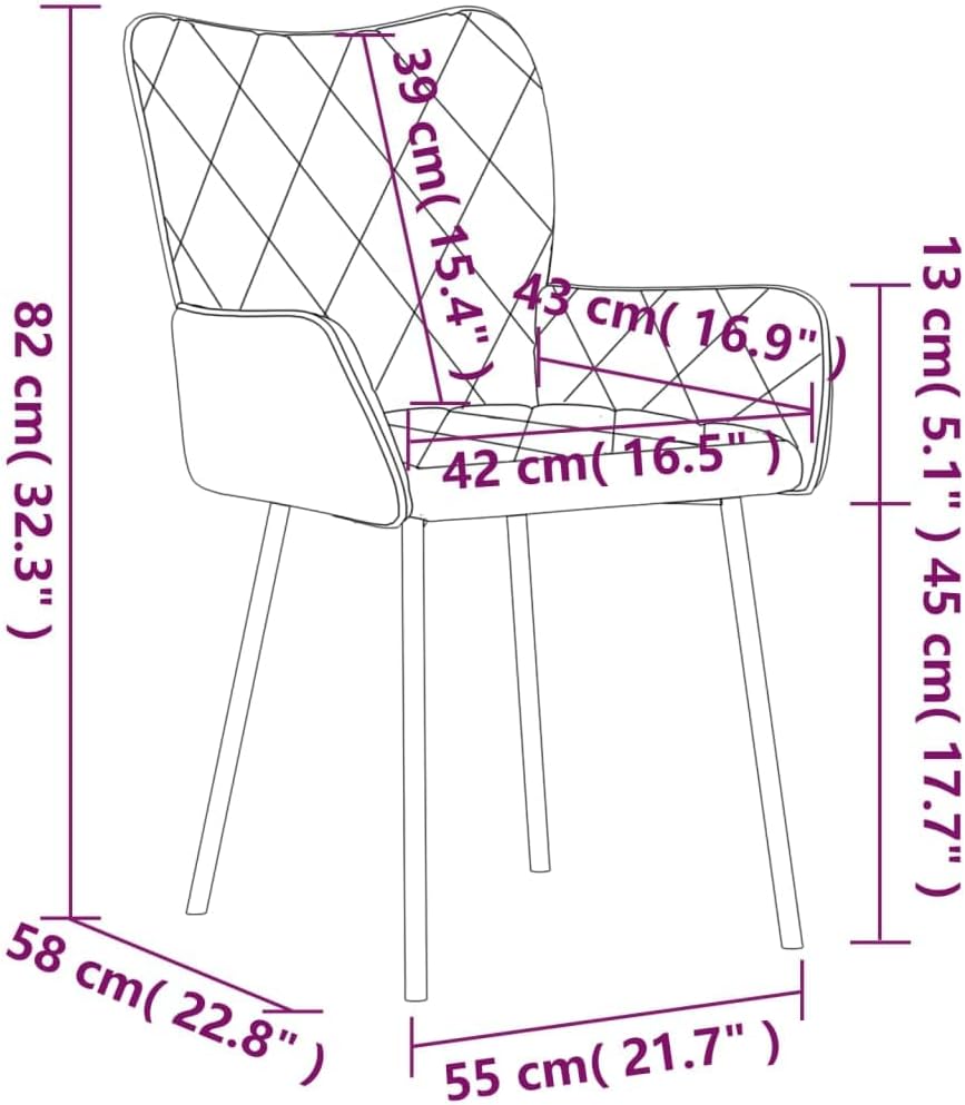 Esszimmerstühle 2er Set Blau Stoff Armlehne 55x58x82 cm Metall Sperrholz Bequeme Polsterung Moderne Esstischstühle für Küche Esszimmer und Essbereich