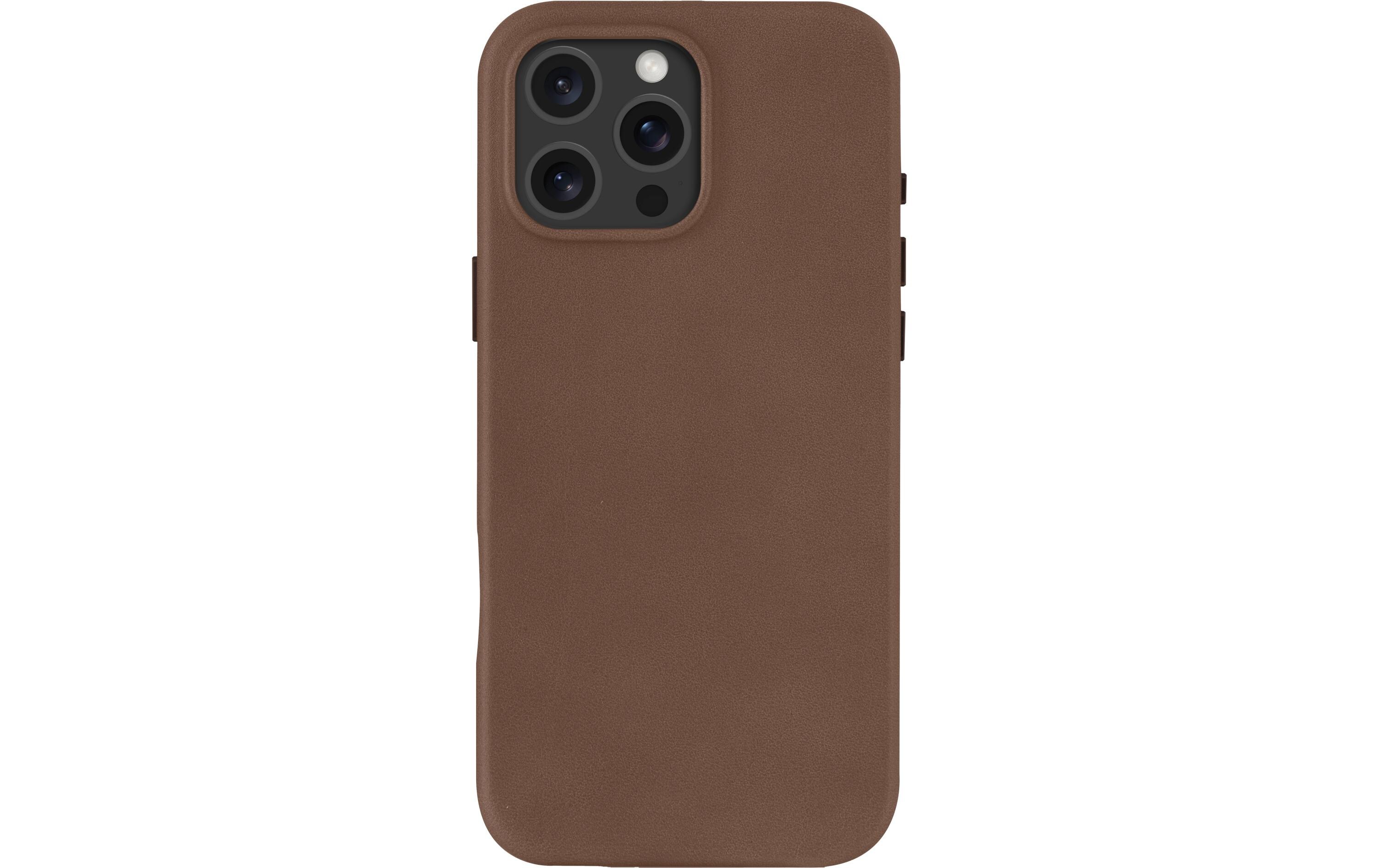 Book Cover Roskilde iPhone 16 Pro Max BraunSchutzhülle aus Leder mit MagSafe-Funktion für das Apple iPhone 16 Pro Max