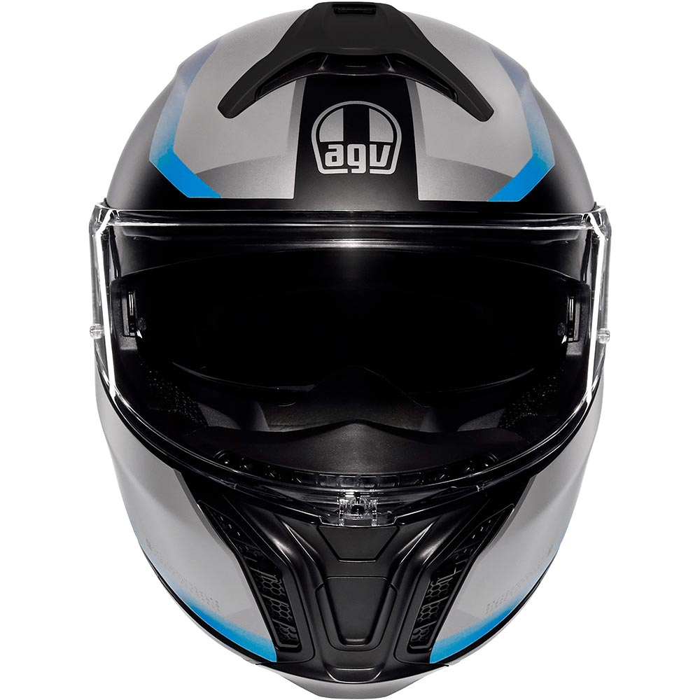AGV - Casque Tourmodular Stray Noir Mat / Gris / Bleu