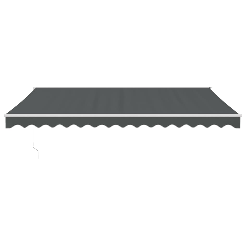Auvent rétractable anthracite 4,5x3 m tissu et aluminium