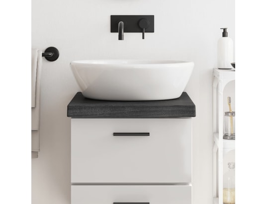VIDAXL - Arrière de comptoir Comptoir de salle de bain gris foncé 40x60x6 cm bois traité