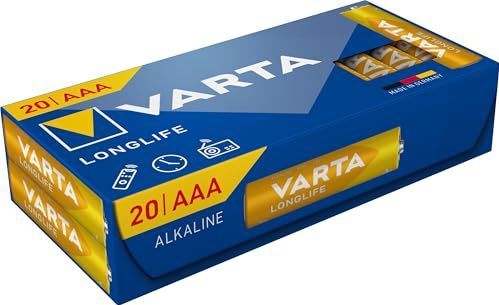 Varta - Longlife Alkaline AAA Batterijen - 20 Stuks