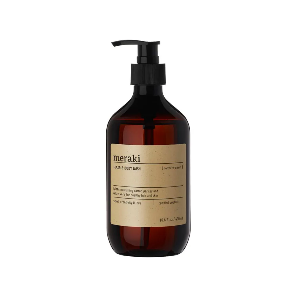 Meraki Hair & body wash, Northern Dawn - 490 ml.