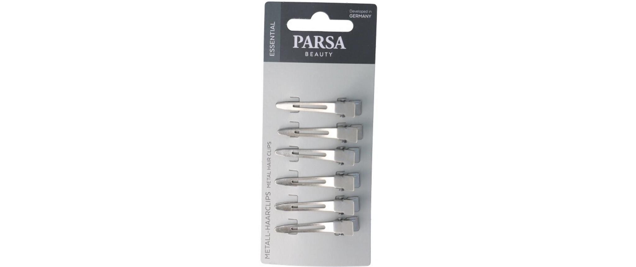 Haar-Clip Metall Silber 6 StückStilvolle Clips für jeden Look