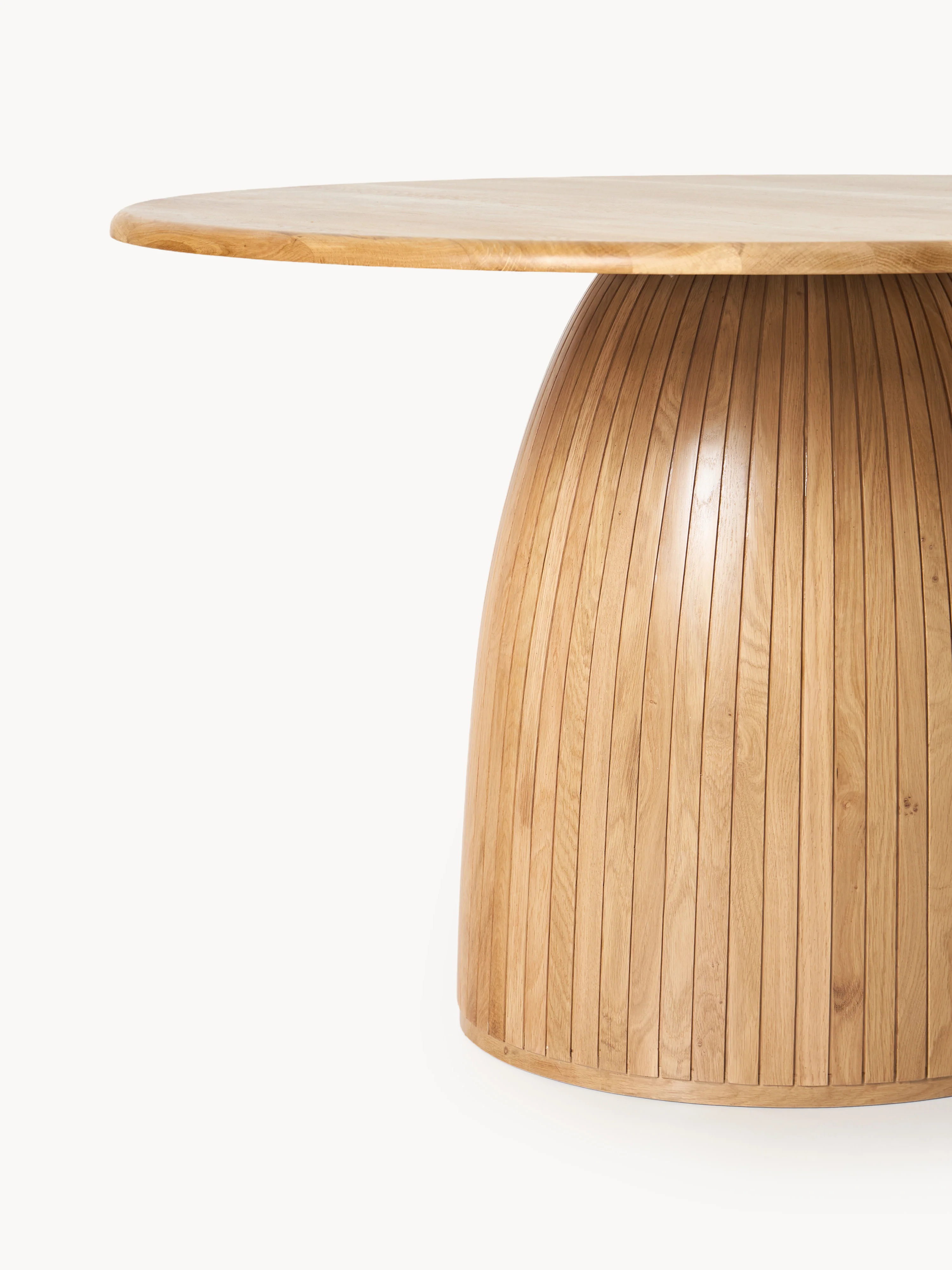 Ronde eettafel Nelly met groefstructuur, verschillende formaten