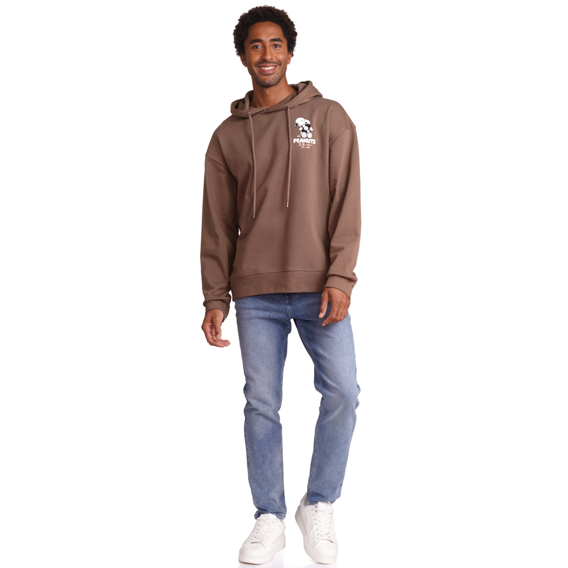 Jonas Nielsen Peanuts Hoodie mit Rücken-Print braun